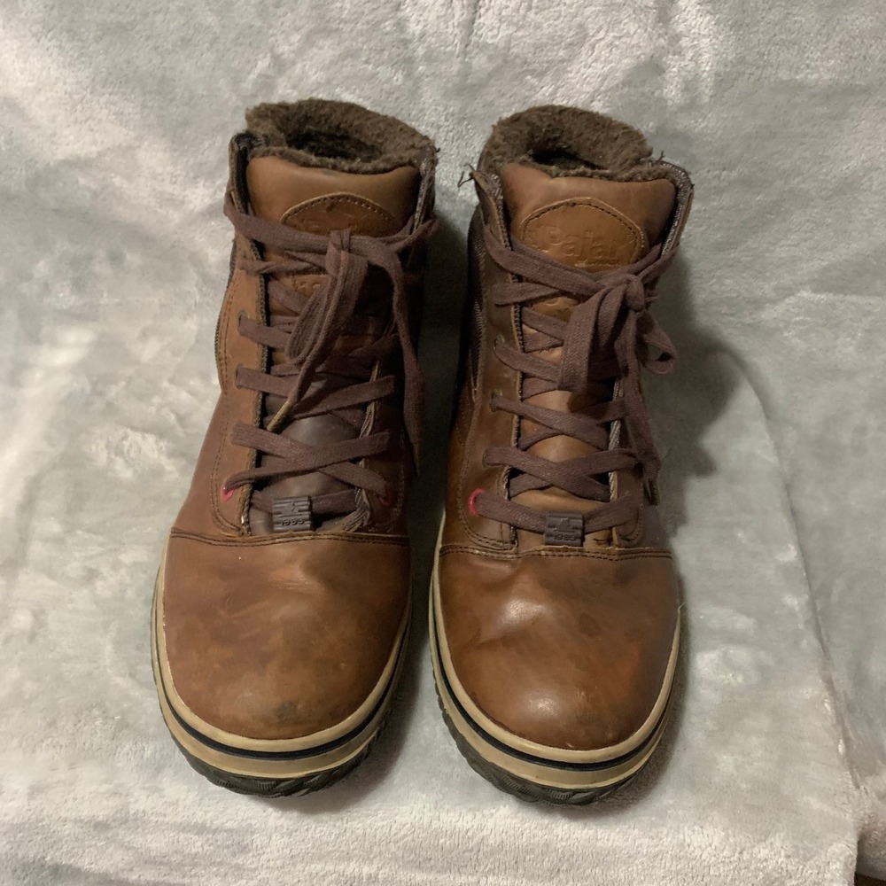 Pajar Boots Men's Brown Leather Insulated Waterproof Winter Snow Boots